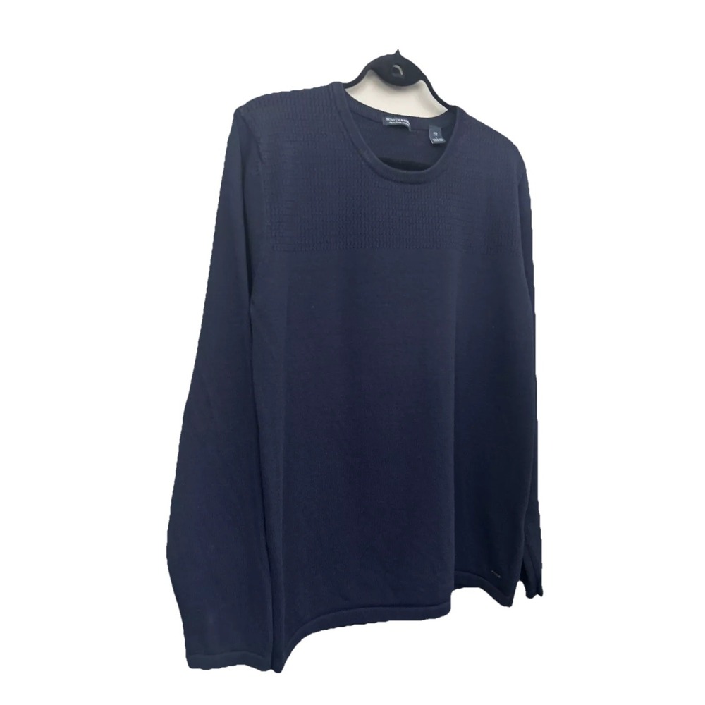 Scotch & Soda Men's Pullover Sweater Crew Neck L Navy Blue Knit